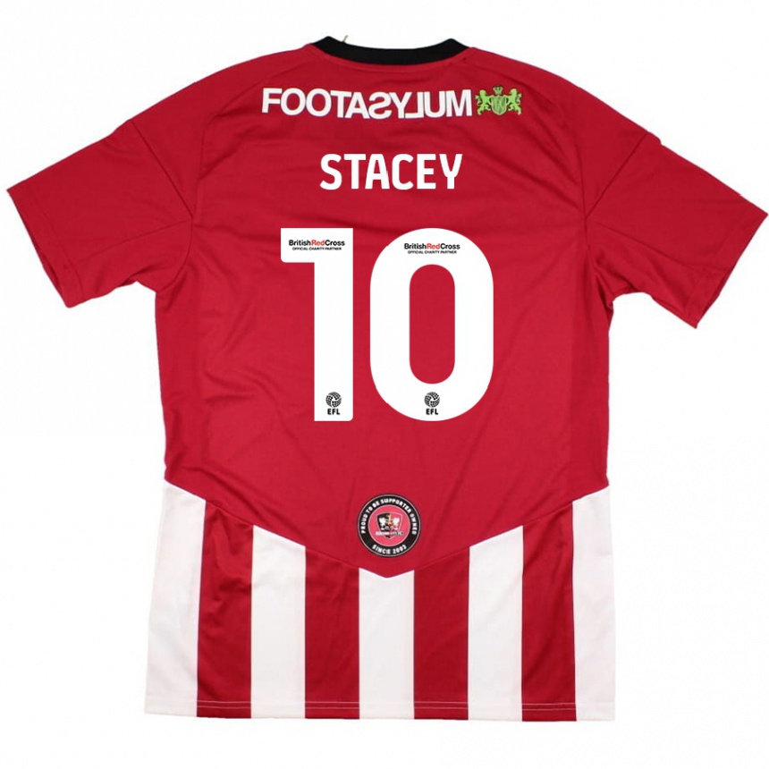 Kids Football Sarah Stacey #10 Red White Home Jersey 2024/25 T-Shirt Australia