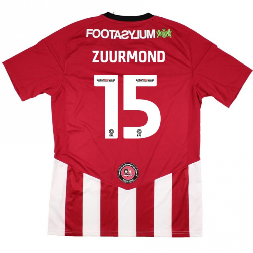 Kids Football Ishbel Zuurmond #15 Red White Home Jersey 2024/25 T-Shirt Australia