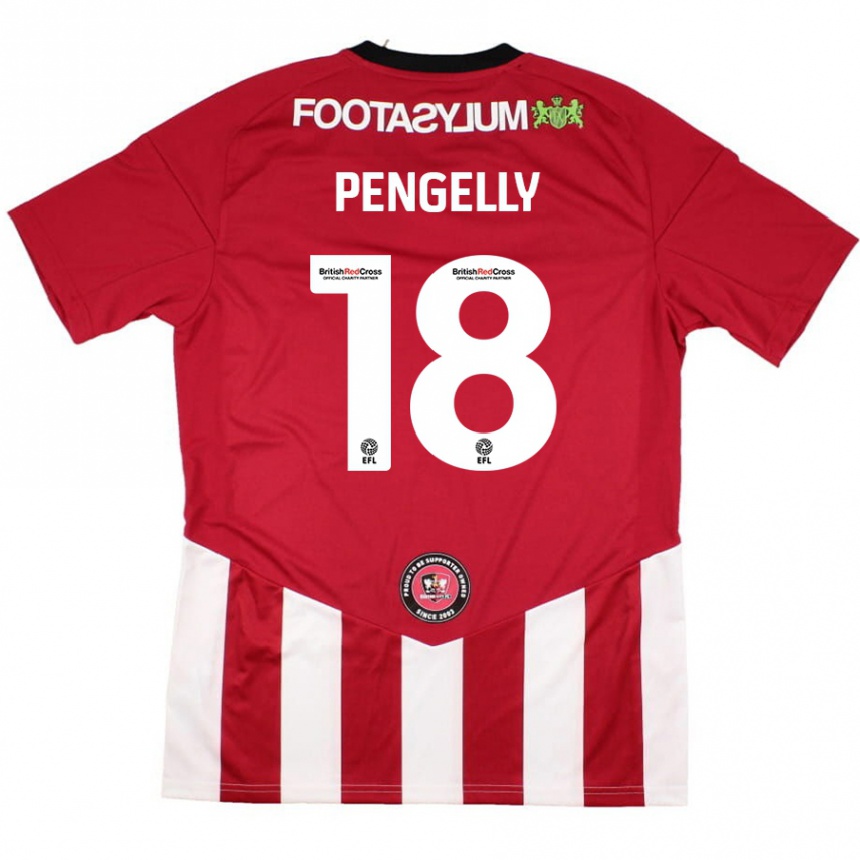 Kids Football Connie Pengelly #18 Red White Home Jersey 2024/25 T-Shirt Australia