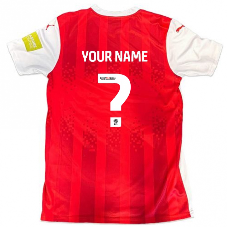 Kids Football Your Name #0 Red White Home Jersey 2024/25 T-Shirt Australia