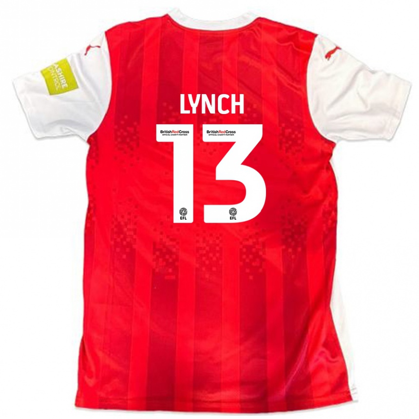 Kids Football Jay Lynch #13 Red White Home Jersey 2024/25 T-Shirt Australia