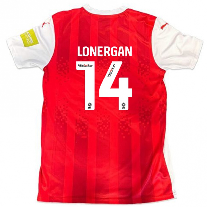 Kids Football Tommy Lonergan #14 Red White Home Jersey 2024/25 T-Shirt Australia