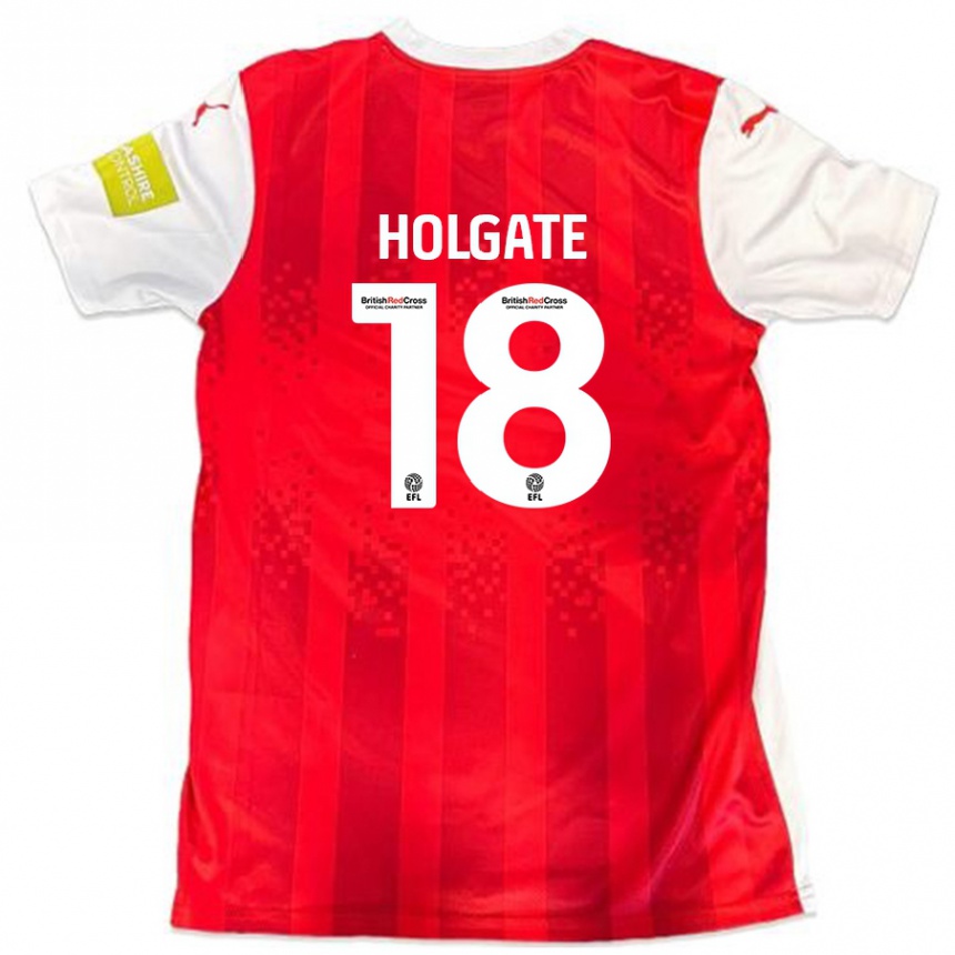 Kids Football Harrison Holgate #18 Red White Home Jersey 2024/25 T-Shirt Australia