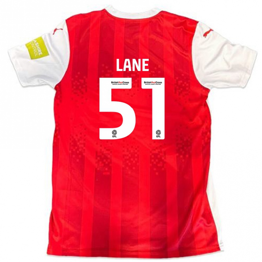 Kids Football Mikey Lane #51 Red White Home Jersey 2024/25 T-Shirt Australia