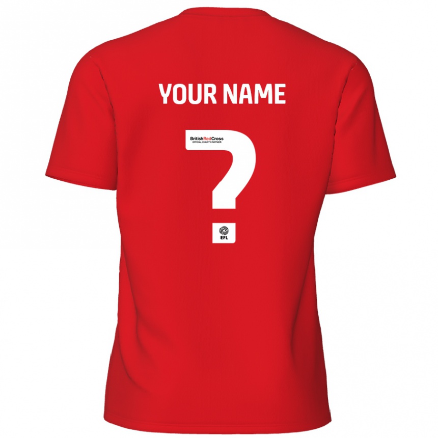 Kids Football Your Name #0 Red Home Jersey 2024/25 T-Shirt Australia