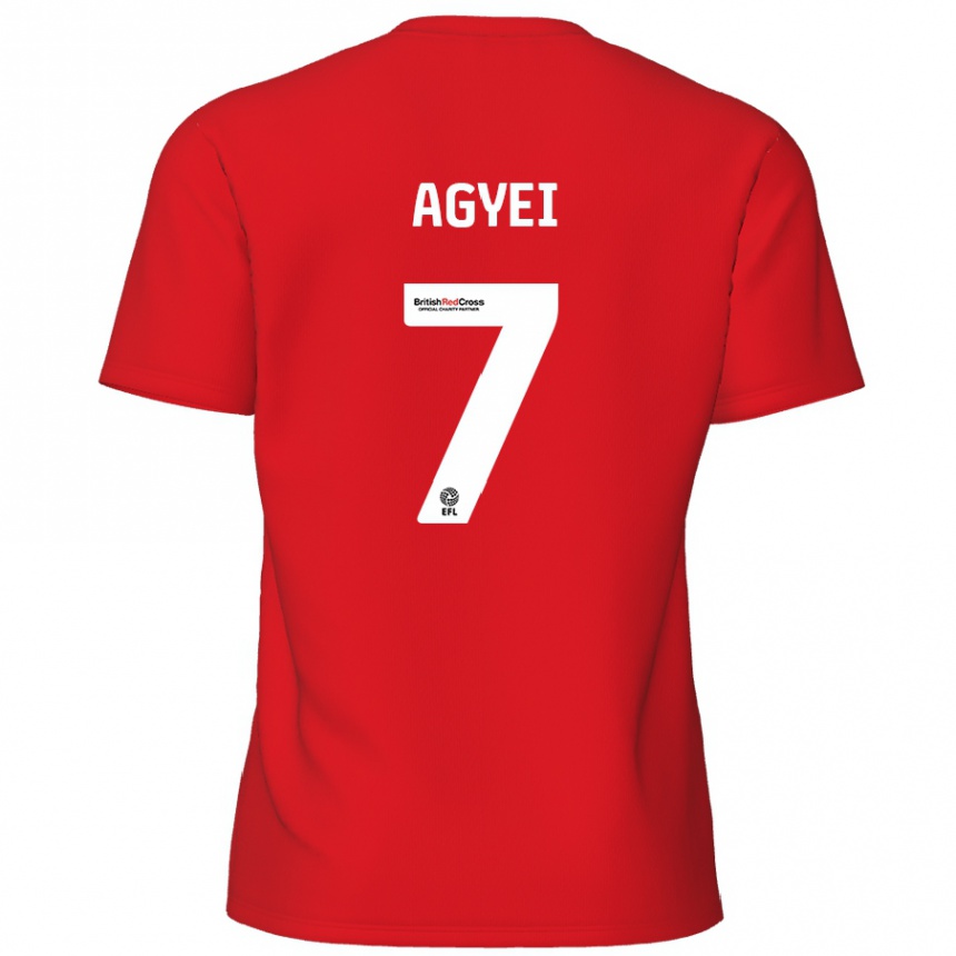 Kids Football Dan Agyei #7 Red Home Jersey 2024/25 T-Shirt Australia