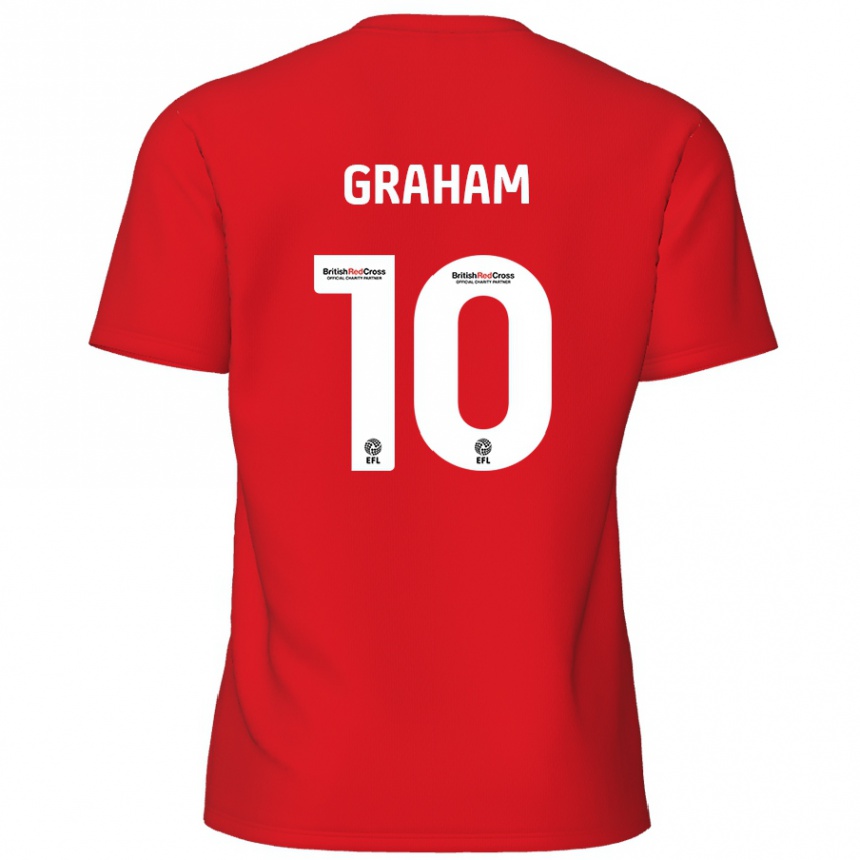 Kids Football Jordan Graham #10 Red Home Jersey 2024/25 T-Shirt Australia