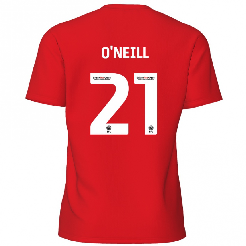 Kids Football Ollie O'neill #21 Red Home Jersey 2024/25 T-Shirt Australia