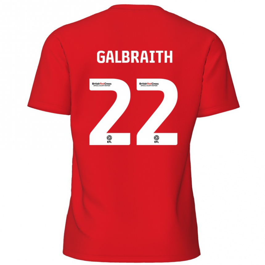 Kids Football Ethan Galbraith #22 Red Home Jersey 2024/25 T-Shirt Australia