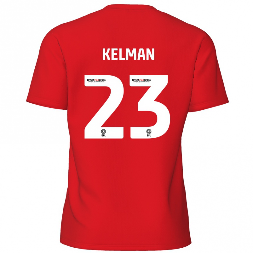 Kids Football Charlie Kelman #23 Red Home Jersey 2024/25 T-Shirt Australia