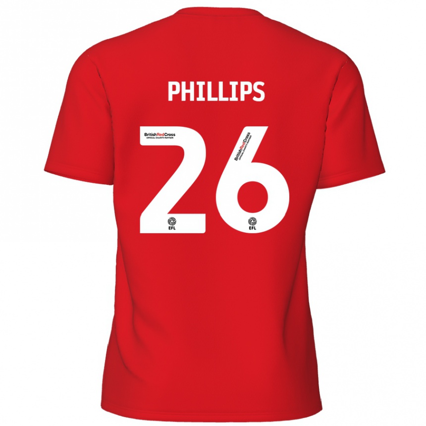 Kids Football Noah Phillips #26 Red Home Jersey 2024/25 T-Shirt Australia