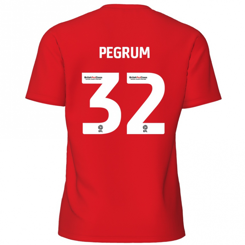 Kids Football Charlie Pegrum #32 Red Home Jersey 2024/25 T-Shirt Australia