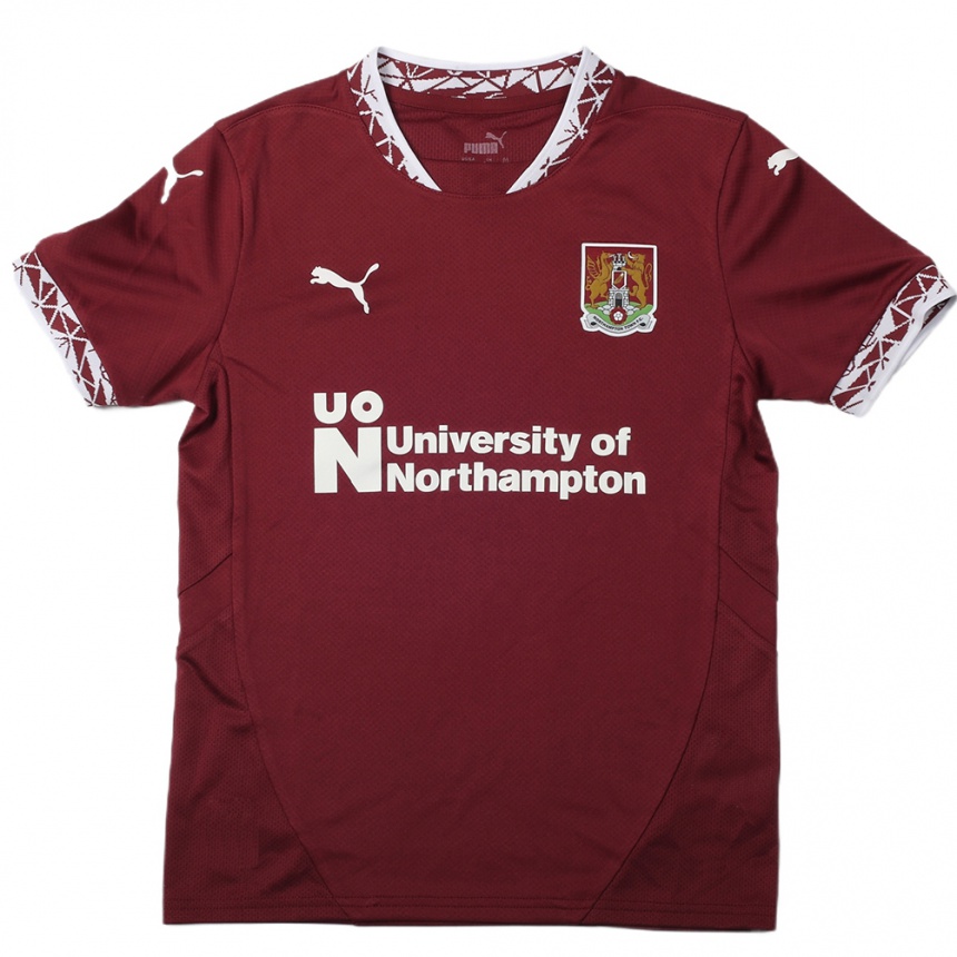 Kids Football Jordan Caswell #0 Burgundy Home Jersey 2024/25 T-Shirt Australia