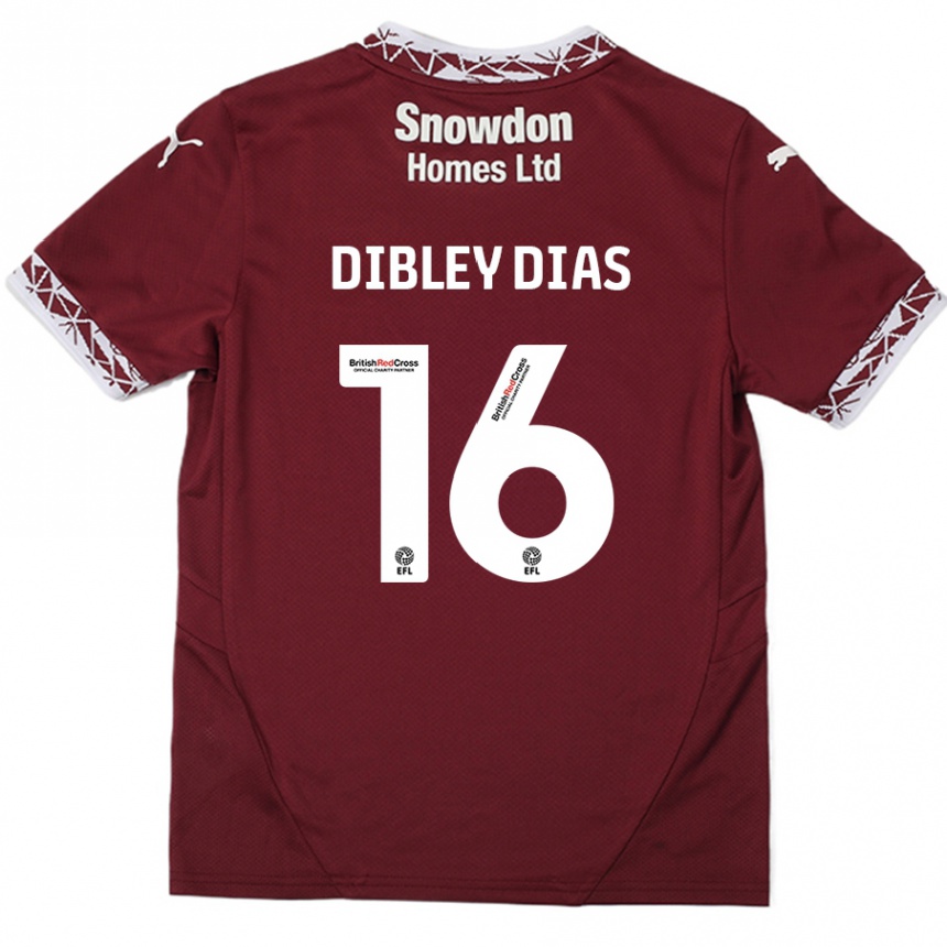 Kids Football Matt Dibley-Dias #16 Burgundy Home Jersey 2024/25 T-Shirt Australia