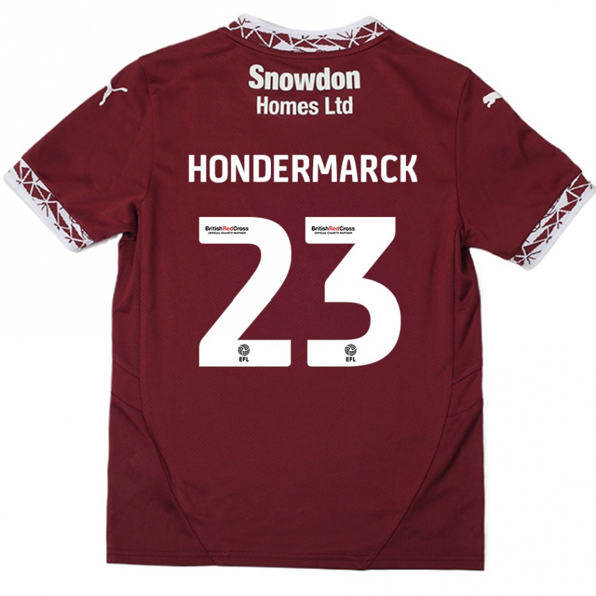 Kids Football William Hondermarck #23 Burgundy Home Jersey 2024/25 T-Shirt Australia