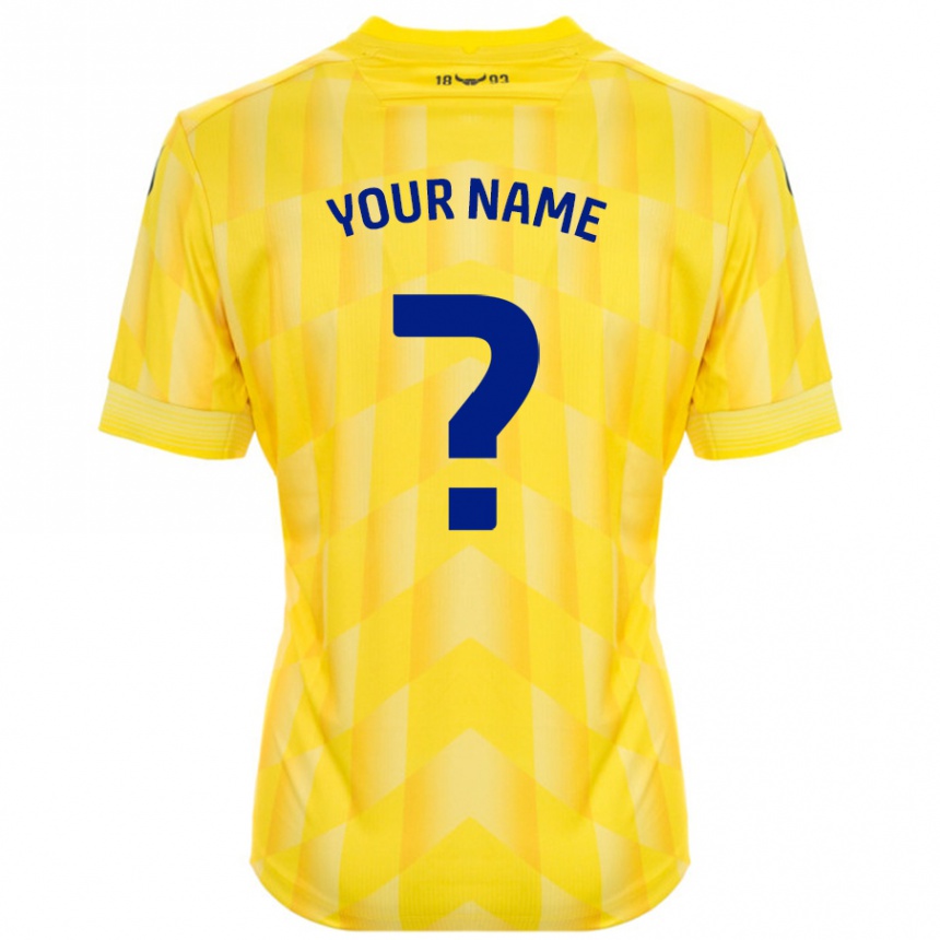 Kids Football Your Name #0 Yellow Home Jersey 2024/25 T-Shirt Australia