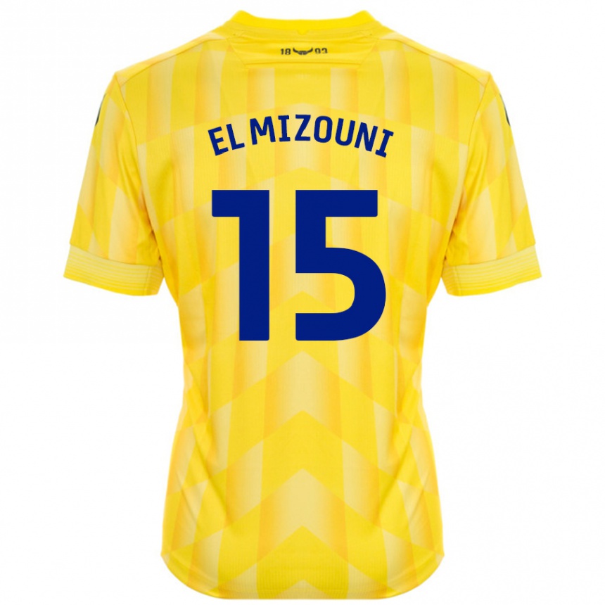 Kids Football Idris El Mizouni #15 Yellow Home Jersey 2024/25 T-Shirt Australia