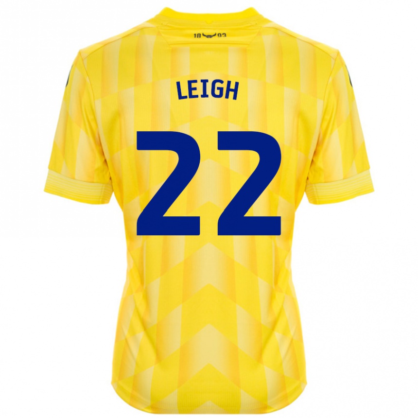 Kids Football Greg Leigh #22 Yellow Home Jersey 2024/25 T-Shirt Australia