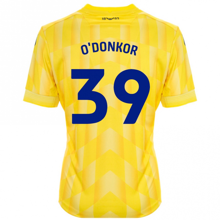 Kids Football Gatlin O'donkor #39 Yellow Home Jersey 2024/25 T-Shirt Australia