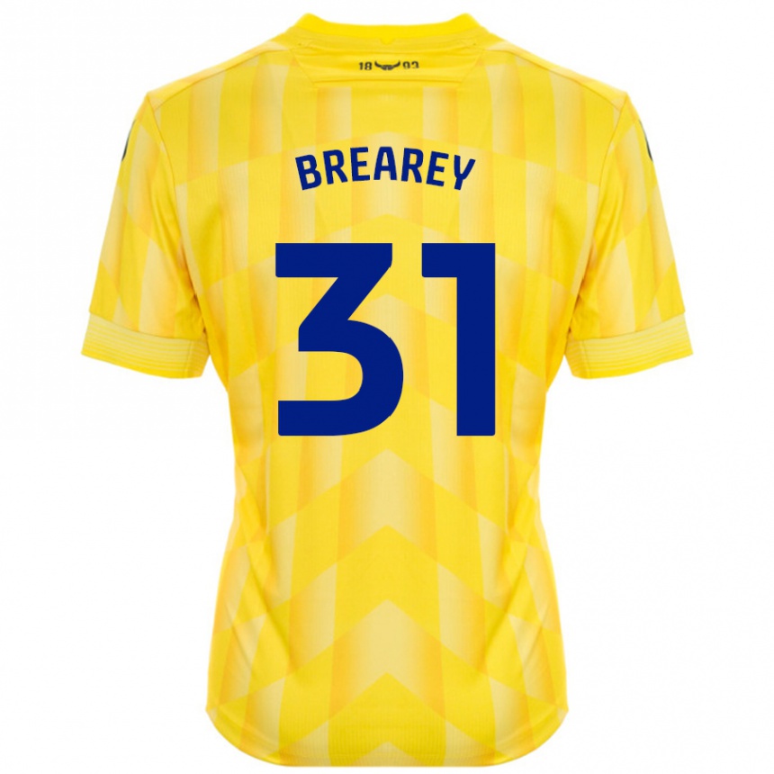 Kids Football Eddie Brearey #31 Yellow Home Jersey 2024/25 T-Shirt Australia