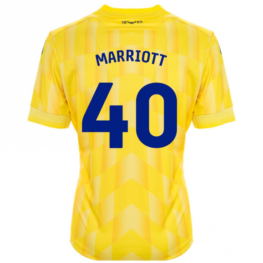 Kids Football Monty Marriott #40 Yellow Home Jersey 2024/25 T-Shirt Australia