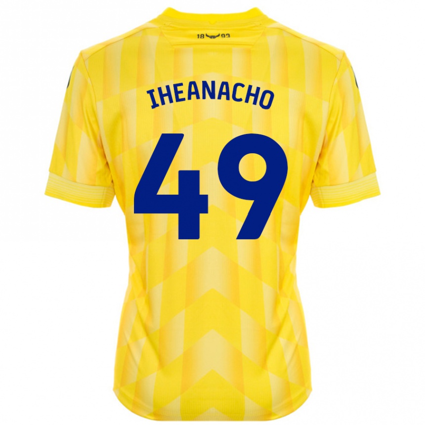 Kids Football Josh Iheanacho #49 Yellow Home Jersey 2024/25 T-Shirt Australia