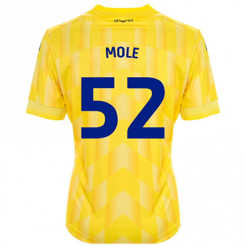 Kids Football Harrison Mole #52 Yellow Home Jersey 2024/25 T-Shirt Australia