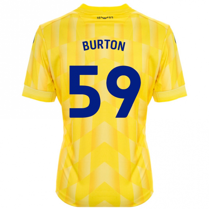 Kids Football Kasway Burton #59 Yellow Home Jersey 2024/25 T-Shirt Australia