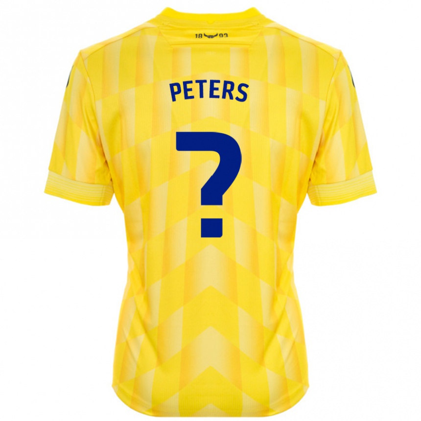 Kids Football Molly Peters #0 Yellow Home Jersey 2024/25 T-Shirt Australia