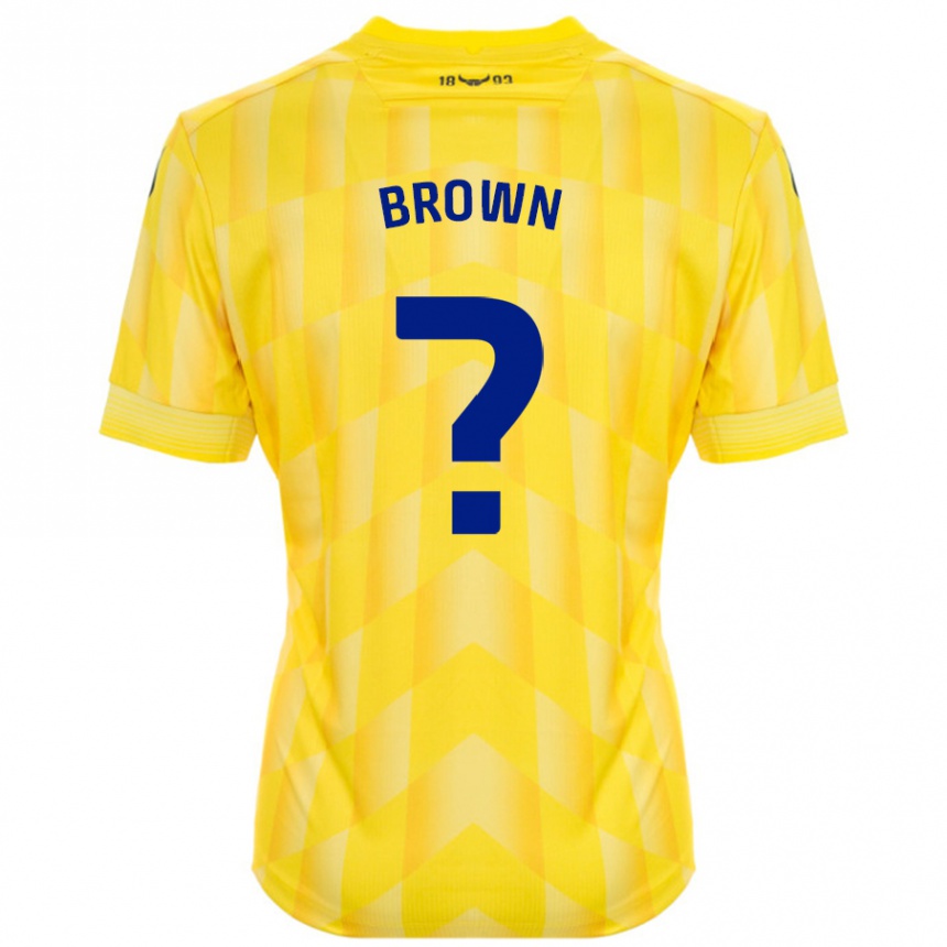 Kids Football Georgia Brown #0 Yellow Home Jersey 2024/25 T-Shirt Australia