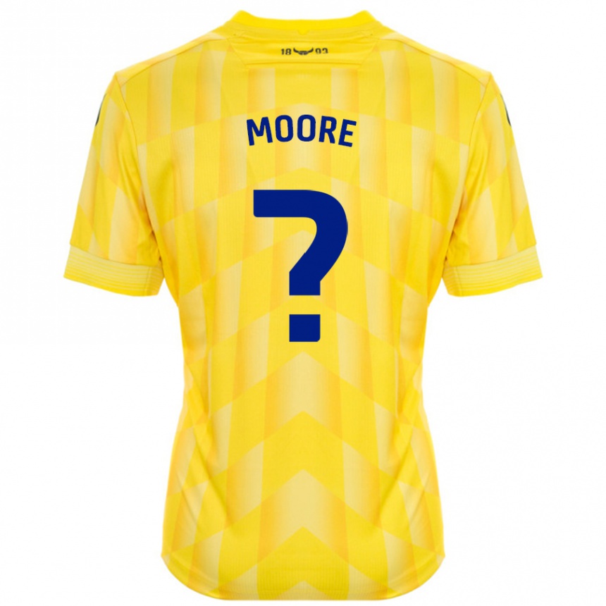 Kids Football Brogan Moore #0 Yellow Home Jersey 2024/25 T-Shirt Australia