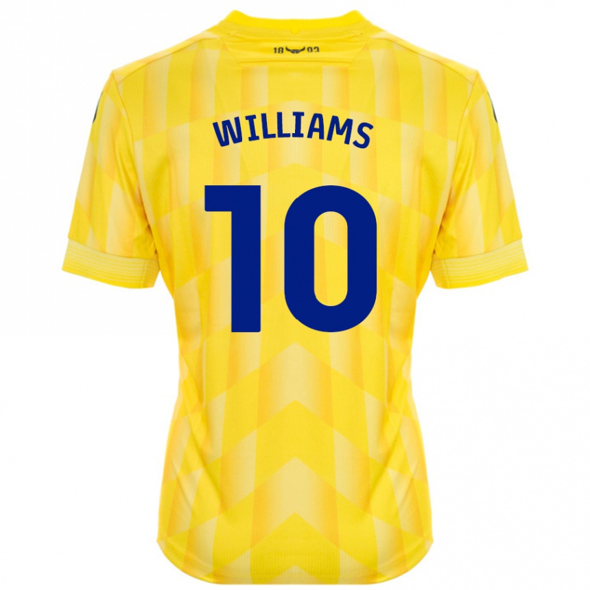 Kids Football Cheryl Williams #10 Yellow Home Jersey 2024/25 T-Shirt Australia