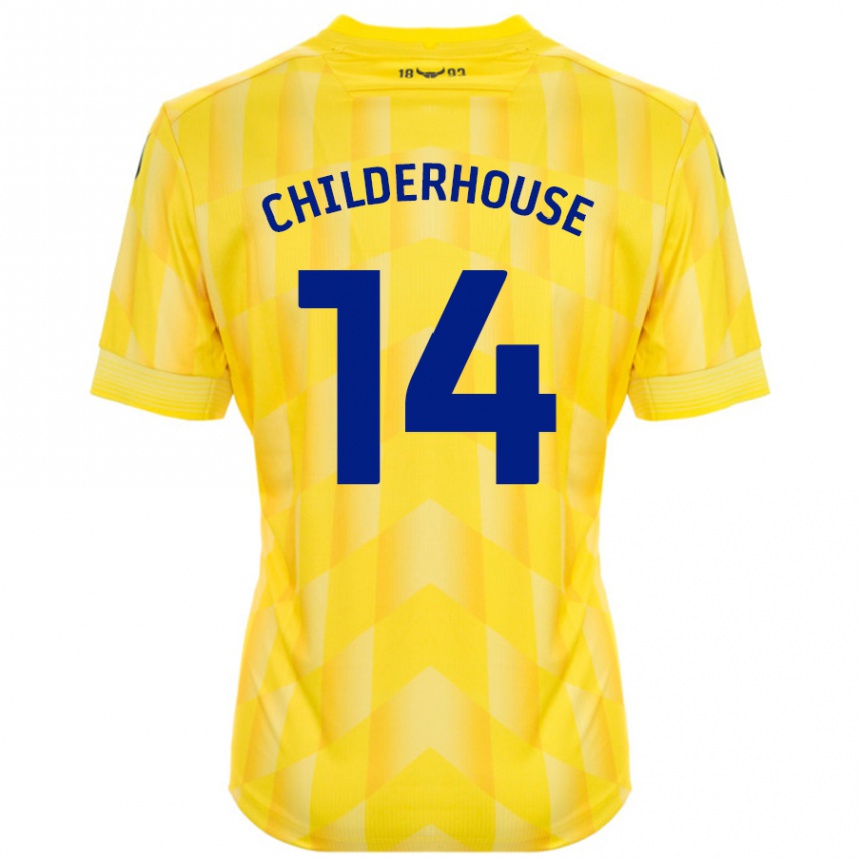 Kids Football Molly Childerhouse #14 Yellow Home Jersey 2024/25 T-Shirt Australia