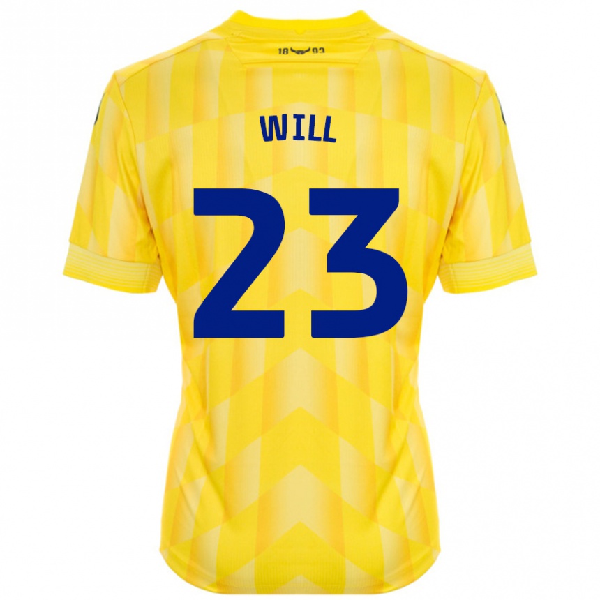 Kids Football Merrick Will #23 Yellow Home Jersey 2024/25 T-Shirt Australia