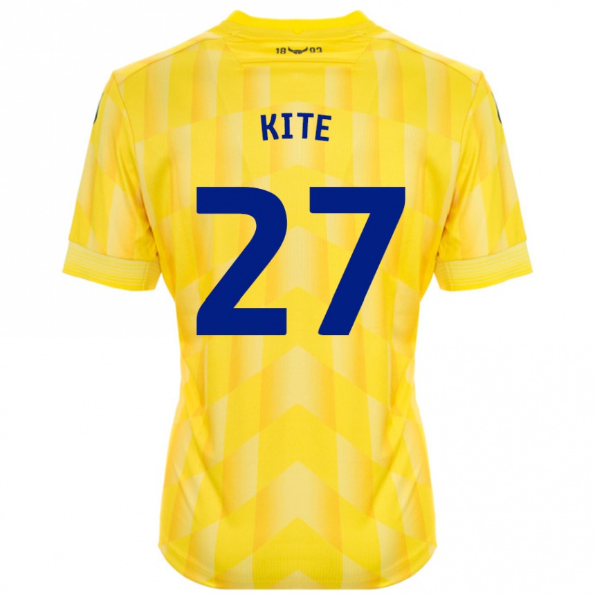 Kids Football Rose Kite #27 Yellow Home Jersey 2024/25 T-Shirt Australia