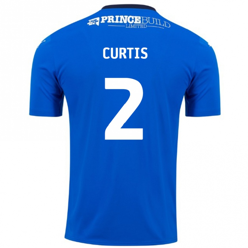 Kids Football Sam Curtis #2 Blue White Home Jersey 2024/25 T-Shirt Australia