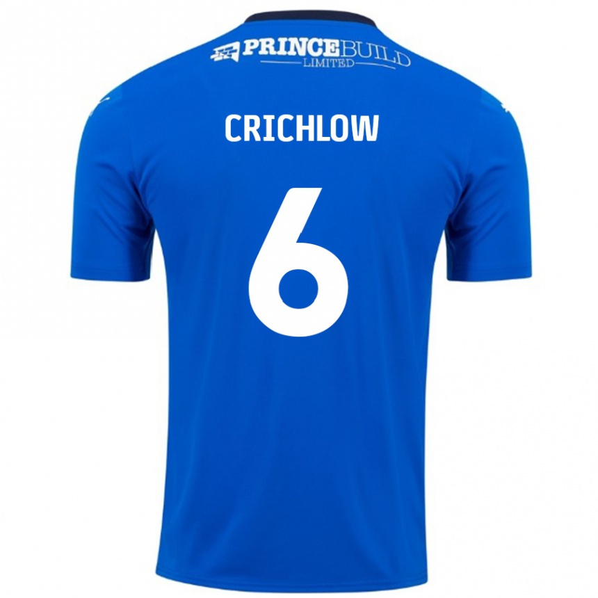 Kids Football Romoney Crichlow #6 Blue White Home Jersey 2024/25 T-Shirt Australia