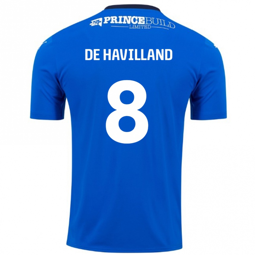 Kids Football Ryan De Havilland #8 Blue White Home Jersey 2024/25 T-Shirt Australia