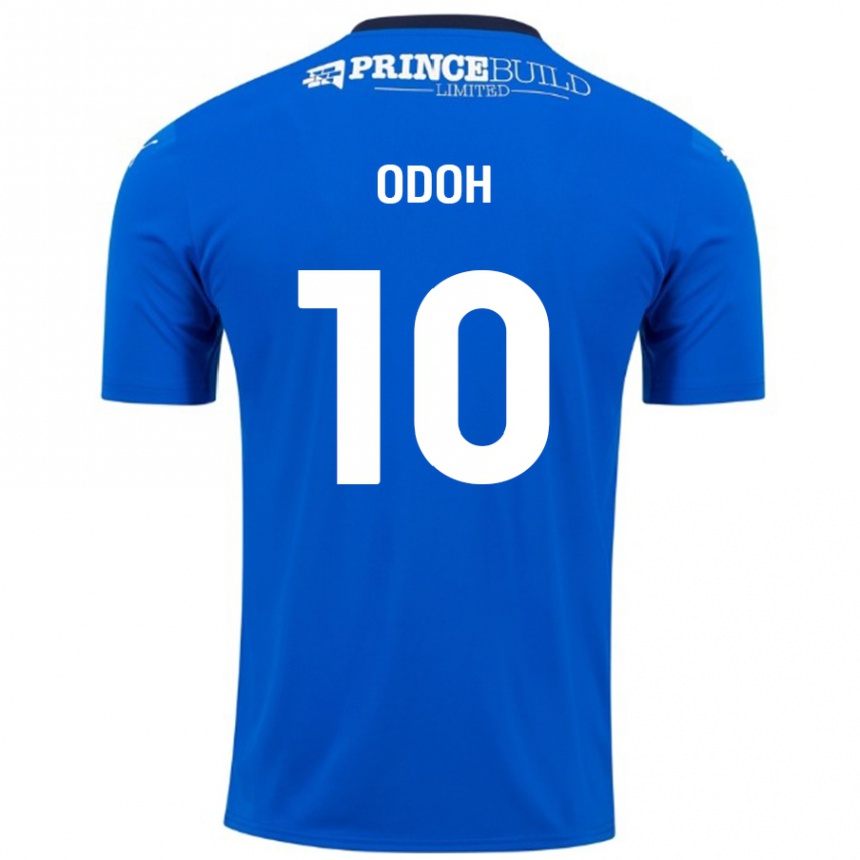 Kids Football Abraham Odoh #10 Blue White Home Jersey 2024/25 T-Shirt Australia