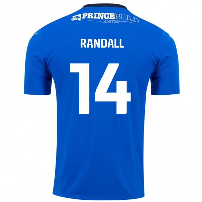 Kids Football Joel Randall #14 Blue White Home Jersey 2024/25 T-Shirt Australia