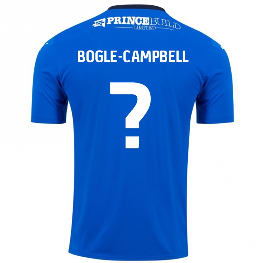 Kids Football Ma'kel Bogle-Campbell #0 Blue White Home Jersey 2024/25 T-Shirt Australia