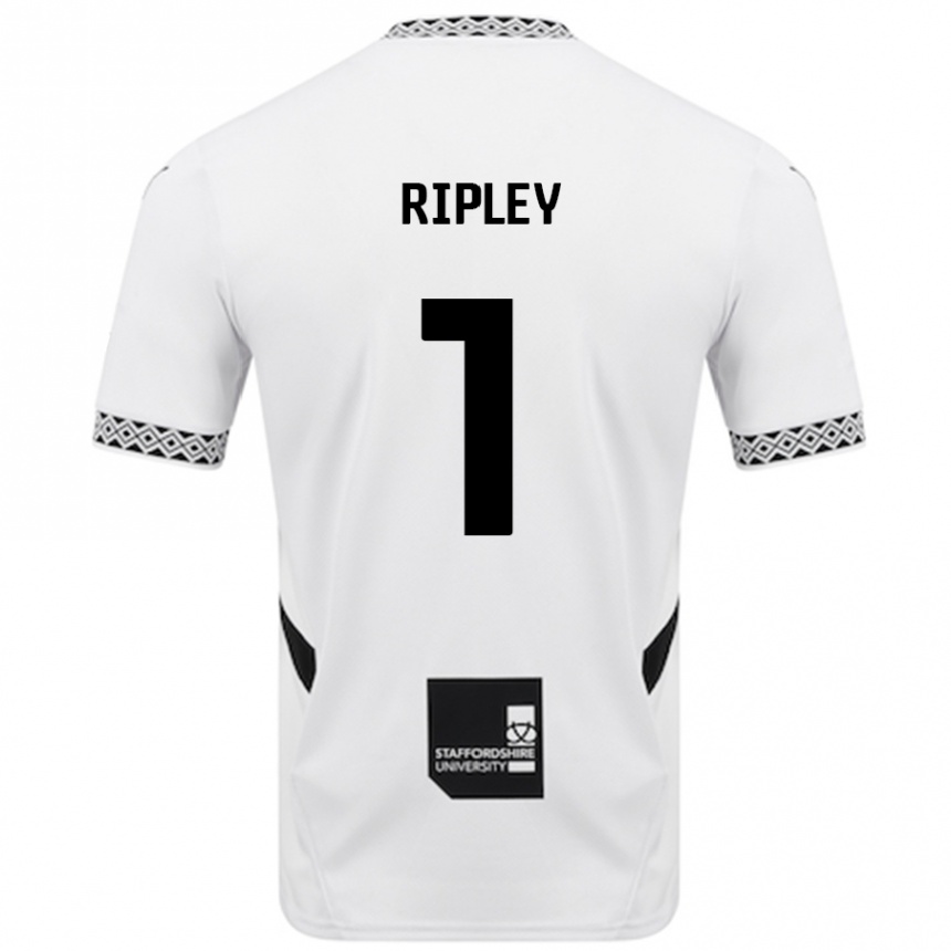 Kids Football Connor Ripley #1 White Home Jersey 2024/25 T-Shirt Australia