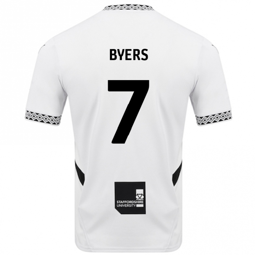 Kids Football George Byers #7 White Home Jersey 2024/25 T-Shirt Australia