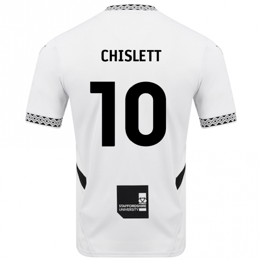 Kids Football Ethan Chislett #10 White Home Jersey 2024/25 T-Shirt Australia