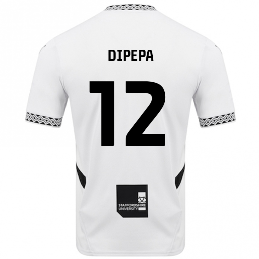 Kids Football Baylee Dipepa #12 White Home Jersey 2024/25 T-Shirt Australia