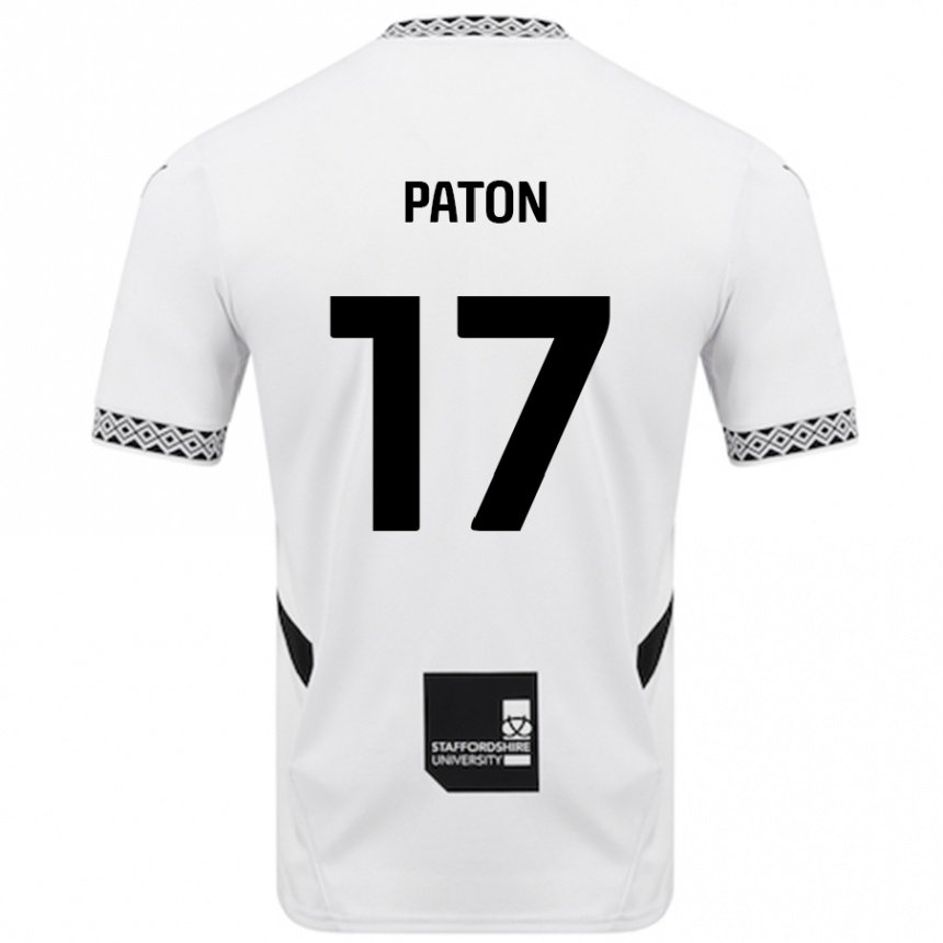 Kids Football Ruari Paton #17 White Home Jersey 2024/25 T-Shirt Australia