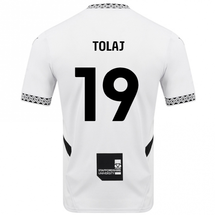 Kids Football Lorent Tolaj #19 White Home Jersey 2024/25 T-Shirt Australia