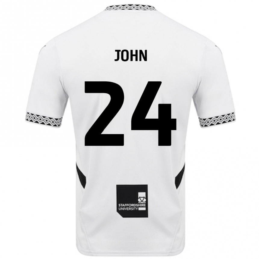 Kids Football Kyle John #24 White Home Jersey 2024/25 T-Shirt Australia