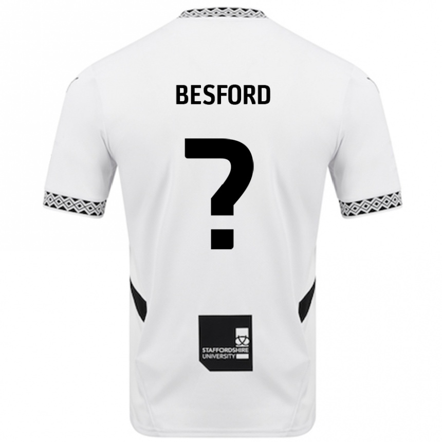 Kids Football Callum Besford #0 White Home Jersey 2024/25 T-Shirt Australia