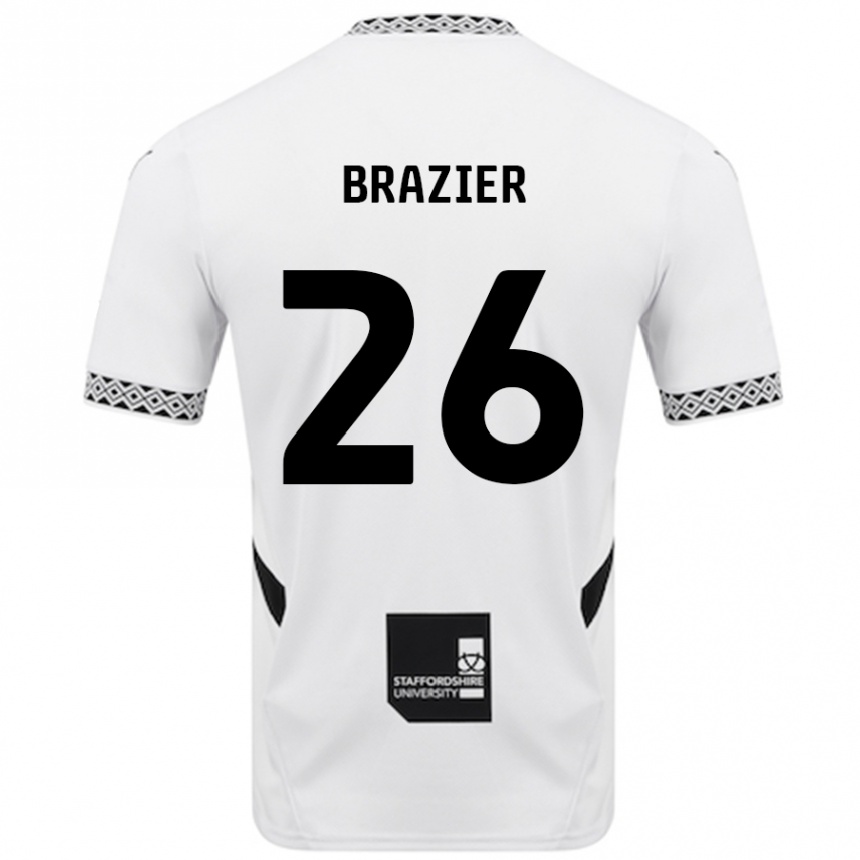 Kids Football Liam Brazier #26 White Home Jersey 2024/25 T-Shirt Australia